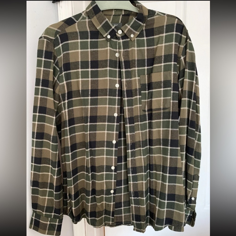 Primark Men’s Long Sleeve Classic Plaid Flannel T-Shirt Size Medium